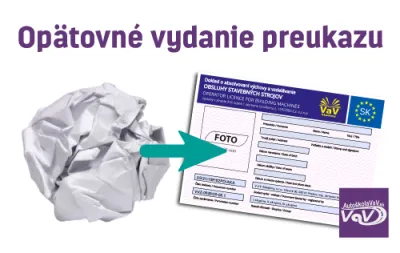 Strojnícky preukaz (poľnohospodárske stroje) - Opätovné vydanie preukazu