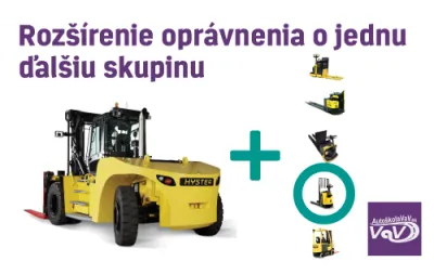 VZV - Rozšírenie oprávnenia o jednu ďalšiu skupinu (mimo základný kurz)